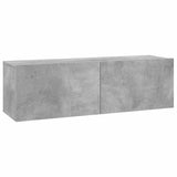 TV Cabinet Concrete Grey 100x30x30 cm Engineered Wood 801485