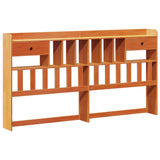 Bookcase Bed without Mattress Wax Brown 200x200 cm Solid Wood Pine 3322899
