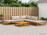 Sofa Set 6 pcs Natural Solid Acacia Wood 3417214