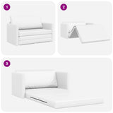 Folding Sofa Bed White 124 x 71 x 78 cm Faux Leather 42030519