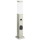 Bollard Lights with Sensor&Outlet 3 pcs 50 cm Stainless Steel IP44 4006066
