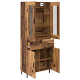 Highboard with Drawer 2 pcs Old Wood Engineered Wood 3415797