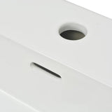 142348 Basin with Faucet Hole Ceramic White 76x42,5x14,5 cm