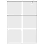 Walk-in Shower Wall with Clear ESG Glass 140x195 cm Black 151027