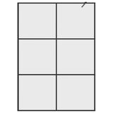 Walk-in Shower Wall with Clear ESG Glass 140x195 cm Black 151027