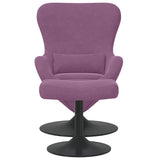 Egg Chair with Footstool Purple 63 x 73 x 90 cm Velvet 42002754