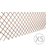 Willow Trellis Fence 5 pcs 180x90 cm 140395