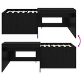 Kids'High Bed Frame with Desk Black 90 x 200 cm 3422652