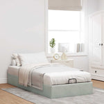 Ottoman Bed Frame No Mattress Light Grey Single Velvet 3310997