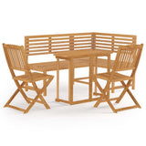 Bistro Set Brown Solid acacia wood Medium Foldable Bistro Set 3057864