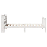 Bed Frame without Mattress White 90x200 cm Solid Wood Pine 3306575