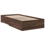 Bed Frame with Drawers without Mattress Brown Oak 75x190 cm Small Single 3280446