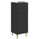 Drawer Cabinet Black 33 x 34.5 x 90 cm Engineered Wood 894616