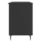 Desk with Shelf Black 142.5 x 50 x 75 cm Engineered Wood 3414604