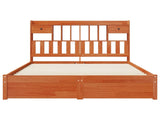 Bookcase Bed Frame with Headboard with Drawer Solid Pine Wood 3423797