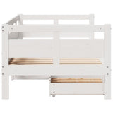 Daybed with Drawers without Mattress White 90x190 cm Single Solid Wood 3302119
