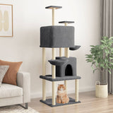 Cat Tree with Sisal Scratching Posts Dark Grey 180 cm 172033