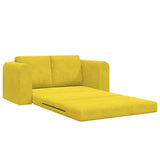 Sofa Bed Yellow 148 x 71 x 83 cm Velvet 4106689