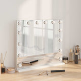 LED Vanity Mirror White 50 x 10 x 44 cm Glass and Steel 42020526