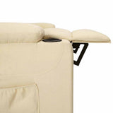 Recliner Chair Cream Fabric 339091