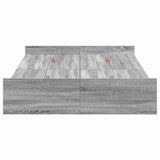 Storage Bed Frame Grey Sonoma 120 x 190 cm Engineered Wood 3335330