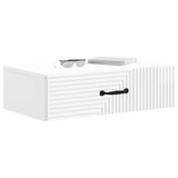 Wall-Mounted Side Table High Gloss White 59 x 34.5 x 17 cm 898659