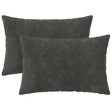 Cushion with Pillow HEERLEN 2 pcs Anthracite Microfiber Fleece 927596