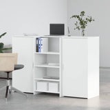 Reception Desk White 155x50x103,5 cm Engineered Wood 3324196