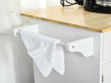 Kitchen Island Utility Cart, with 2 Storage Drawers & Cabinets for Dining Room, White T3398P344624