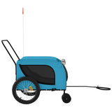 Pet Bike Trailer Blue and Black Oxford Fabric and Iron 94030