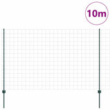 Welded Wire Fence 10 x 1.5 m PVC-Coated Steel Green 3336002