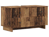 4 Piece Bathroom Cabinet Set EDE Old Wood Engineered Wood 3417907