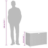 Garden Storage Box Grey 110x55x63 cm Poly Rattan Acacia Wood 366286