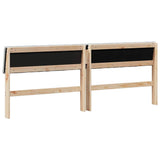 Upholstered Headboard Light Grey 200 cm Solid Pine Wood 879209