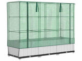 Raised Bed with Greenhouse Cover Rattan Look 120x40x138 cm 4015843