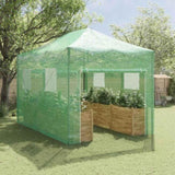 Greenhouse with Pop-up Frame Green 280 x 410 x 315 cm Iron 42006642