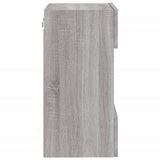 TV Wall Cabinet with LED Lights Grey Sonoma 40x30x60.5 cm 837088