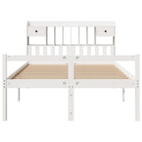 Bookcase Bed without Mattress White 160x200 cm Solid Wood Pine 3322060