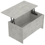 Coffee Table Concrete Grey 102x55.5x52.5 cm Engineered Wood 809669