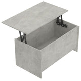 Coffee Table Concrete Grey 102x55.5x52.5 cm Engineered Wood 809669