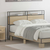 Storage Headboard with Shelf Sonoma oak 120 cm Engineered wood 859741