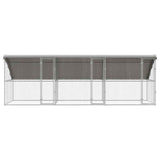 Dog Kennel 3 pcs Silver 6 x 2 x 2 m Galvanised steel 3368326