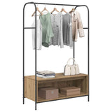 Clothes Rack Brown Oak 100 x 44 x 160 cm Engineered Wood 868456