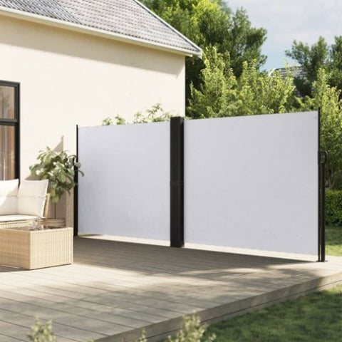 ZNTS Retractable Side Awning White 160x600 cm 4004631