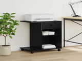 Printer Stand Plain Black Oak 60 x 40 x 68.5 cm Engineered Wood 8004431