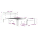 Bed Frame without Mattress Solid Wood 140x200 cm 814754