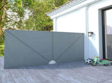 Collapsible Terrace Side Awning Grey 400x200 cm 44566
