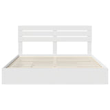 Storage Bed with Headboard White 180 x 200 cm Engineered Wood 3411549