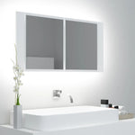 LED Bathroom Mirror Cabinet White 90x12x45 cm Acrylic 804972