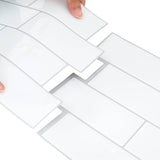 Decorative Stickers 20 pcs White Grey 29 x 21 cm 42046133